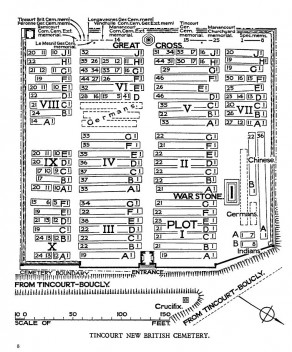 CWGC Cemetery Plan: TINCOURT NEW BRITISH CEMETERY
