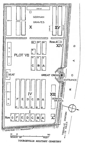 CWGC Cemetery Plan: TOURGEVILLE MILITARY CEMETERY
