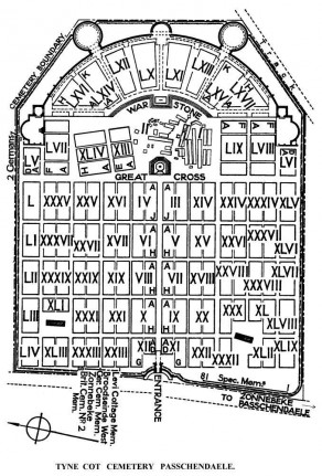 CWGC Cemetery Plan: TYNE COT CEMETERY