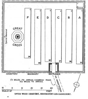 CWGC Cemetery Plan: UPTON WOOD CEMETERY, HENDECOURT-LES-CAGNICOURT