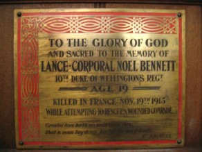 (1a) St Gregory's Church: private memorial plaque (Noel Bennett)