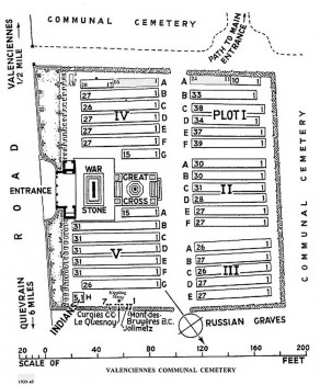 CWGC Cemetery Plan: VALENCIENNES (ST. ROCH) COMMUNAL CEMETERY