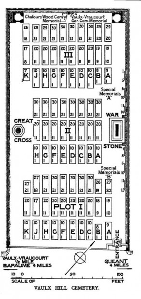 CWGC Cemetery Plan: VAULX HILL CEMETERY