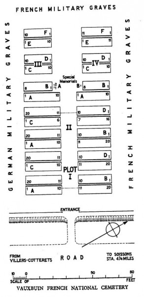 CWGC Cemetery Plan: VAUXBUIN FRENCH NATIONAL CEMETERY