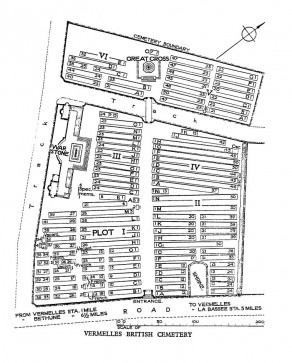 CWGC Cemetery Plan: VERMELLES BRITISH CEMETERY