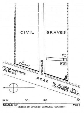 CWGC Cemetery Plan: VILLERS-EN-CAUCHIES COMMUNAL CEMETERY