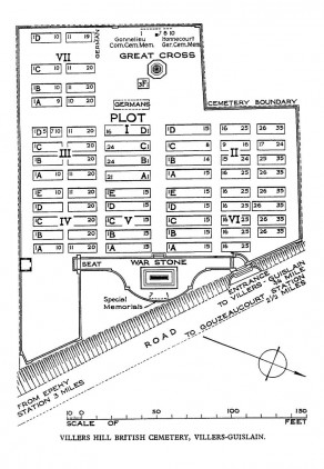 CWGC Cemetery Plan: VILLERS HILL BRITISH CEMETERY, VILLERS-GUISLAIN