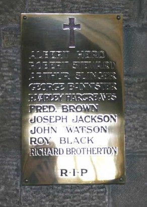 (2b) St Helen's Church: brass memorial plaque (left)