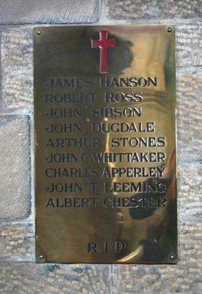 (2b) St Helen's Church: brass memorial plaque (right)