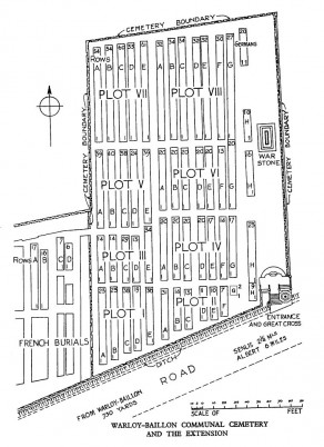 CWGC Cemetery Plan: WARLOY-BAILLON COMMUNAL CEMETERY EXTENSION