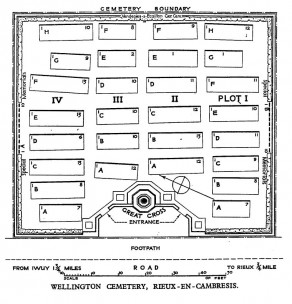 CWGC Cemetery Plan: WELLINGTON CEMETERY, RIEUX-EN-CAMBRESIS
