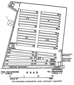 CWGC Cemetery Plan: WULVERGHEM-LINDENHOEK ROAD MILITARY CEMETERY