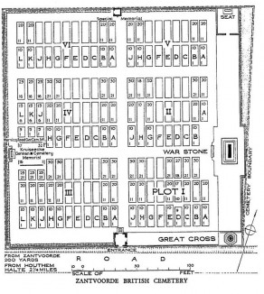 CWGC Cemetery Plan: ZANTVOORDE BRITISH CEMETERY