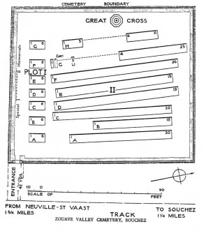 CWGC Cemetery Plan: ZOUAVE VALLEY CEMETERY, SOUCHEZ