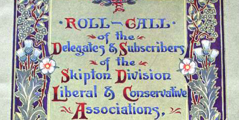 Skipton Division Liberal & Conservative Associations Roll of Honour